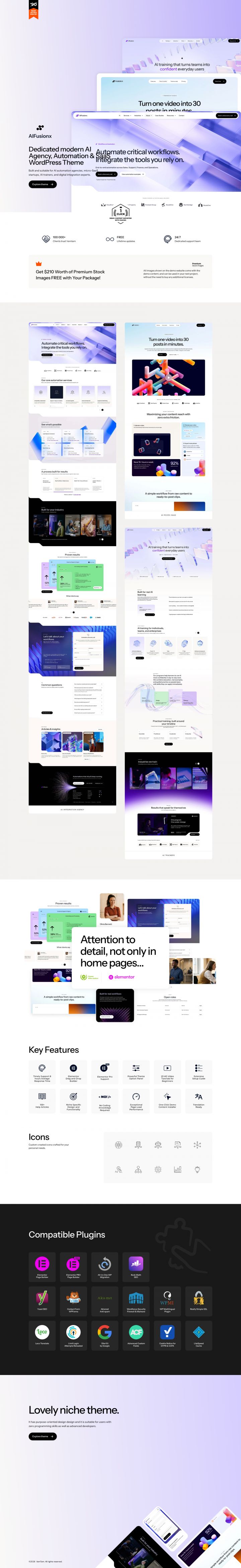 WordPress шаблон ThemeForest AI FusionX