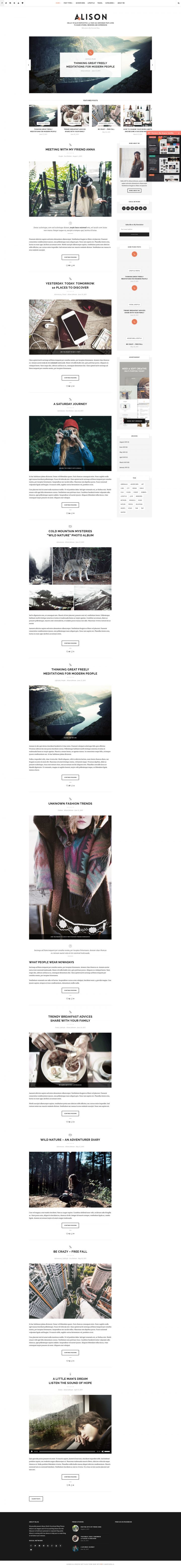 WordPress шаблон ThemeForest Anne Alison