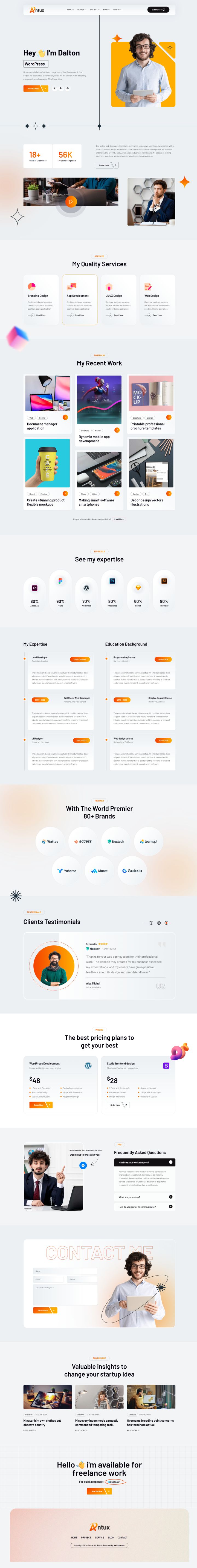 WordPress шаблон ThemeForest Antux