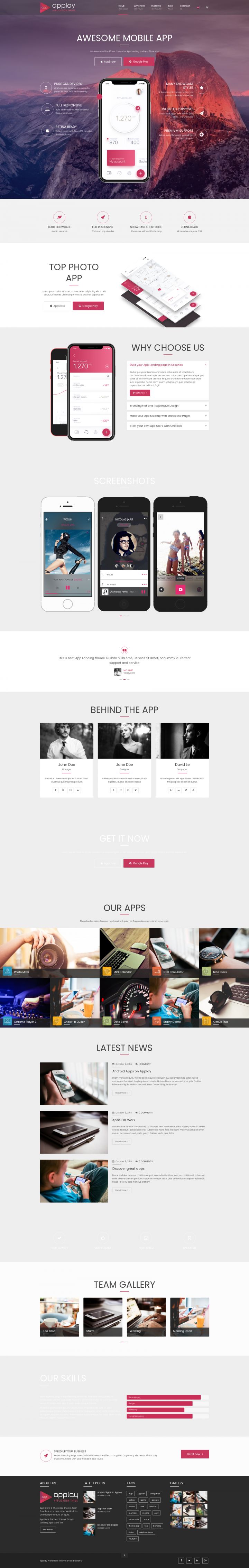 WordPress шаблон ThemeForest Applay
