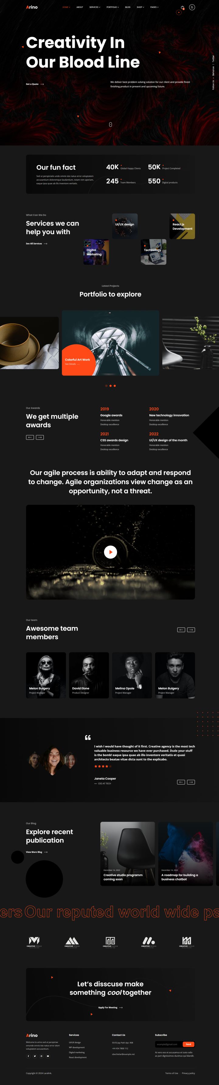 WordPress шаблон ThemeForest Arino