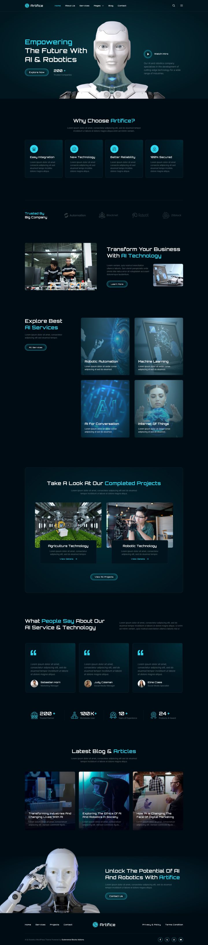 Шаблон ThemeForest Artifice WordPress шаблон ThemeForest Artifice