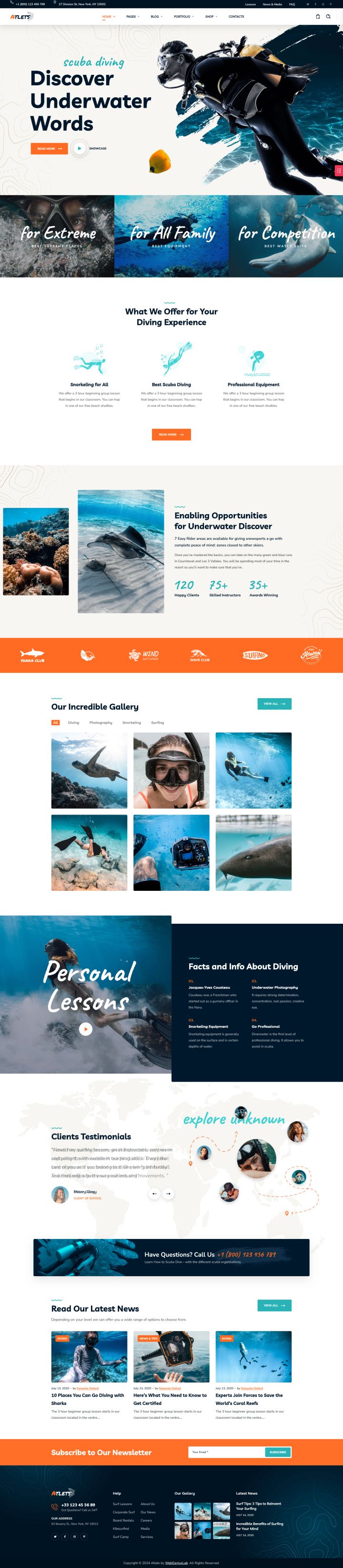 Шаблон ThemeForest Atlets WordPress шаблон ThemeForest Atlets