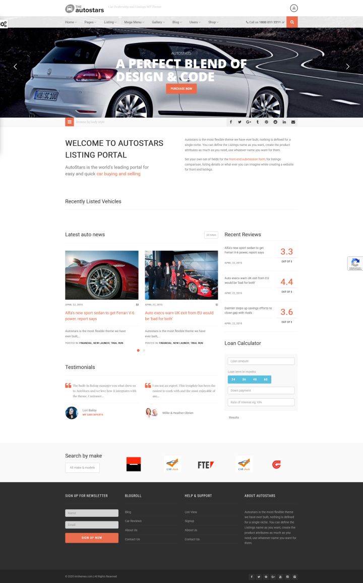 Шаблон ThemeForest Auto Stars WordPress шаблон ThemeForest Auto Stars