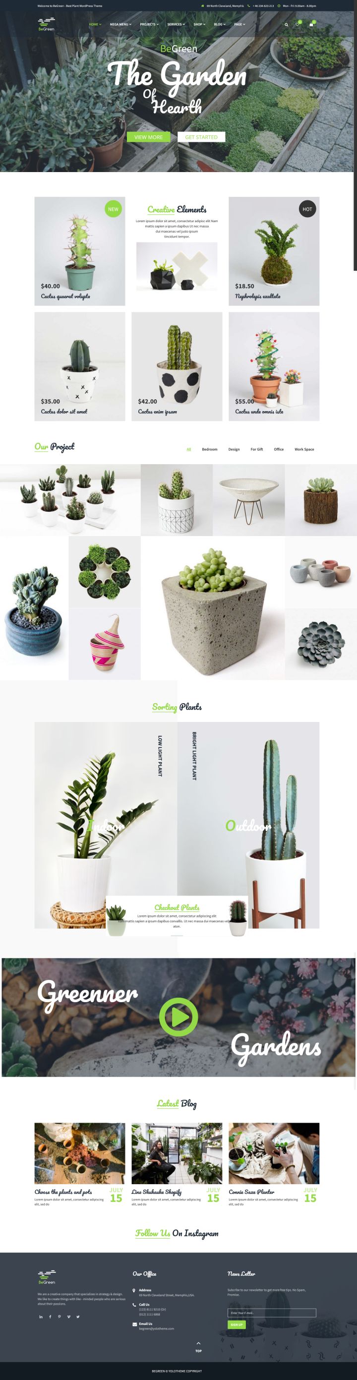 Шаблон ThemeForest BeGreen WordPress шаблон ThemeForest BeGreen