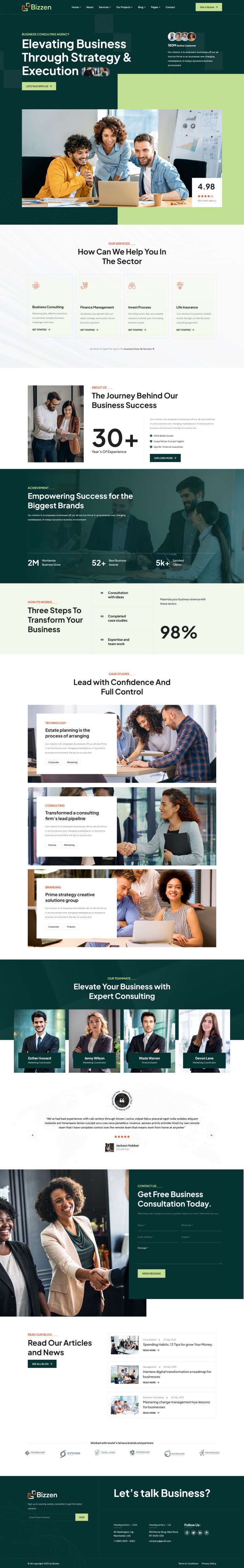 WordPress шаблон ThemeForest Bizzen