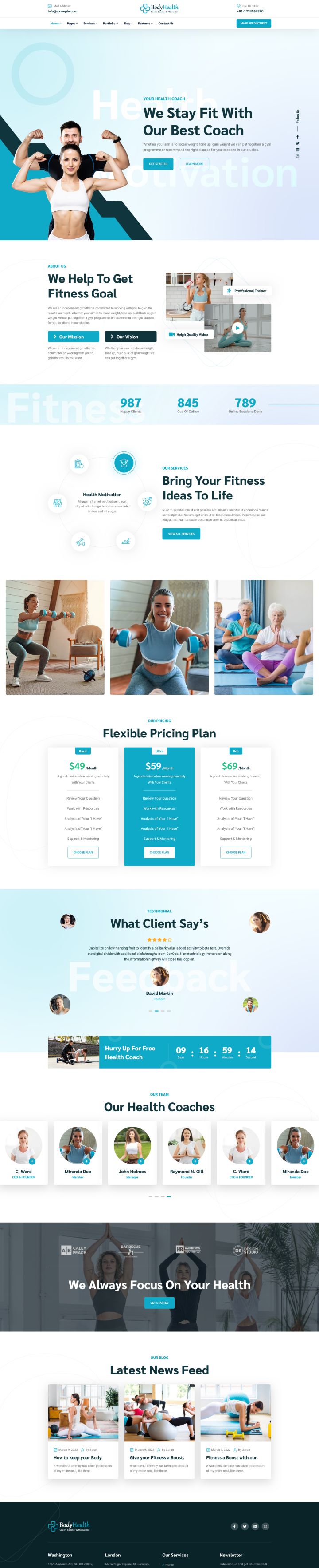 WordPress шаблон ThemeForest BodyHealth