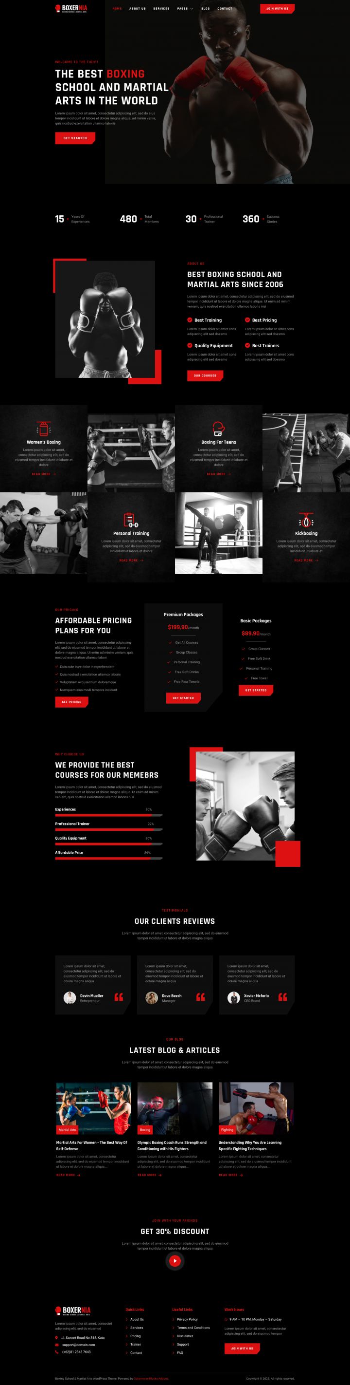 WordPress шаблон ThemeForest Boxernia