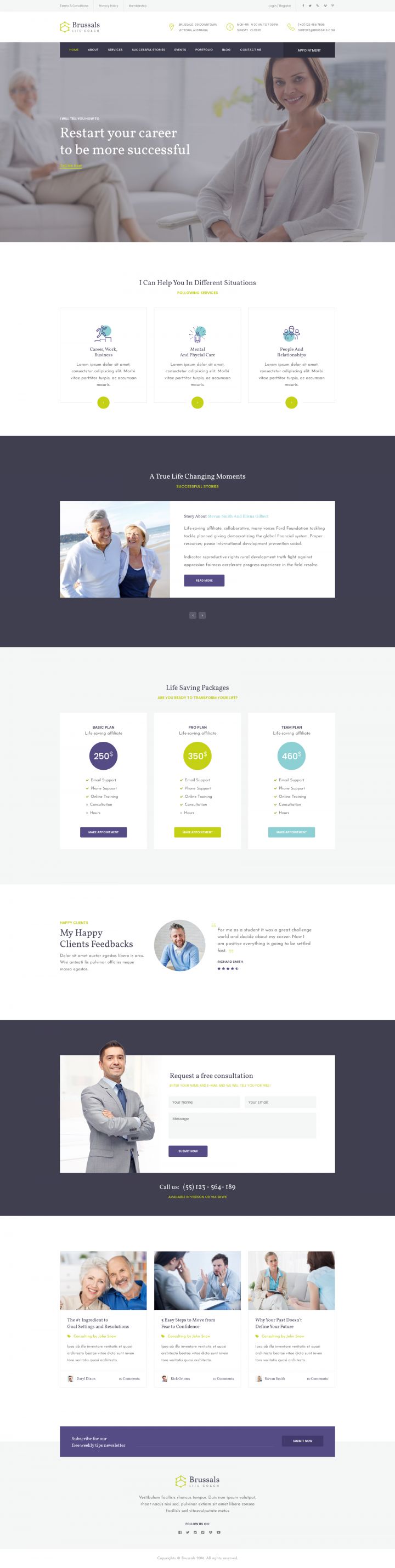 WordPress шаблон ThemeForest Brussals