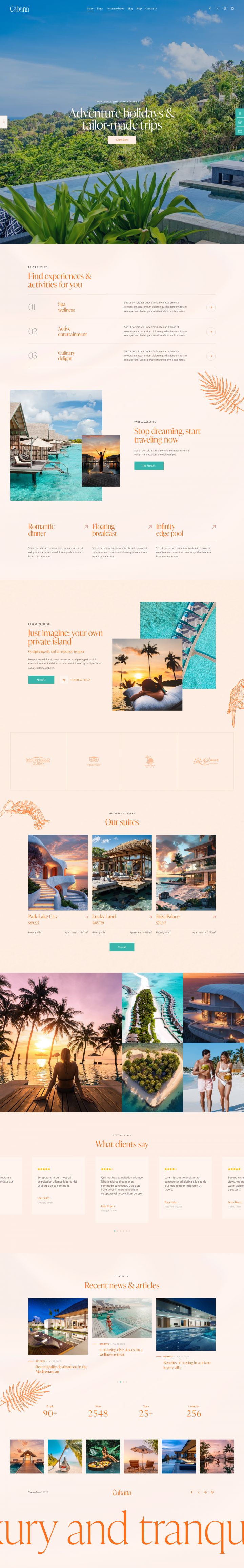 WordPress шаблон ThemeForest Cabana