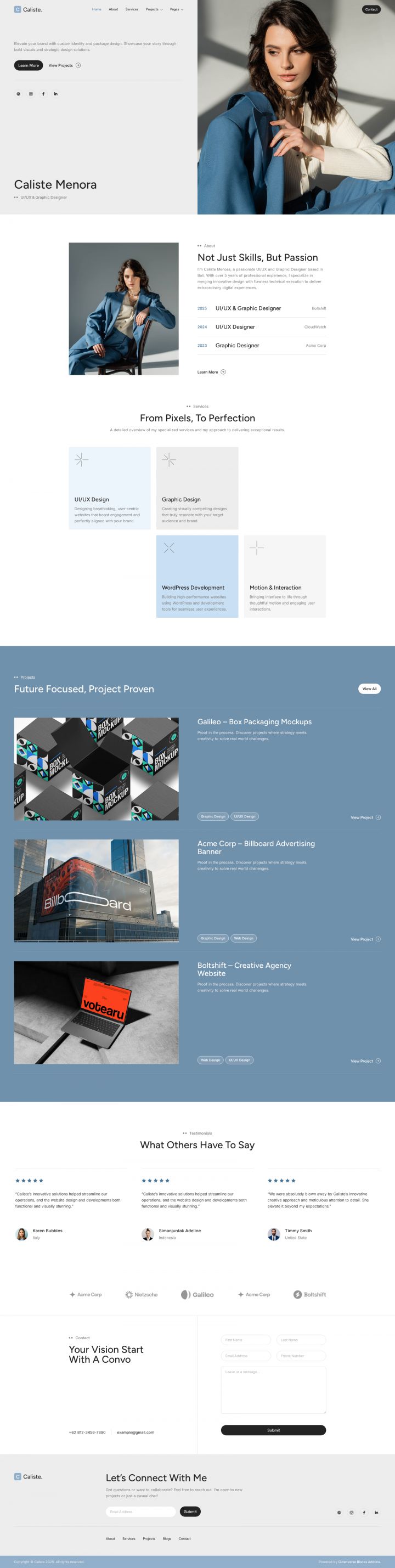 Шаблон ThemeForest Caliste WordPress шаблон ThemeForest Caliste