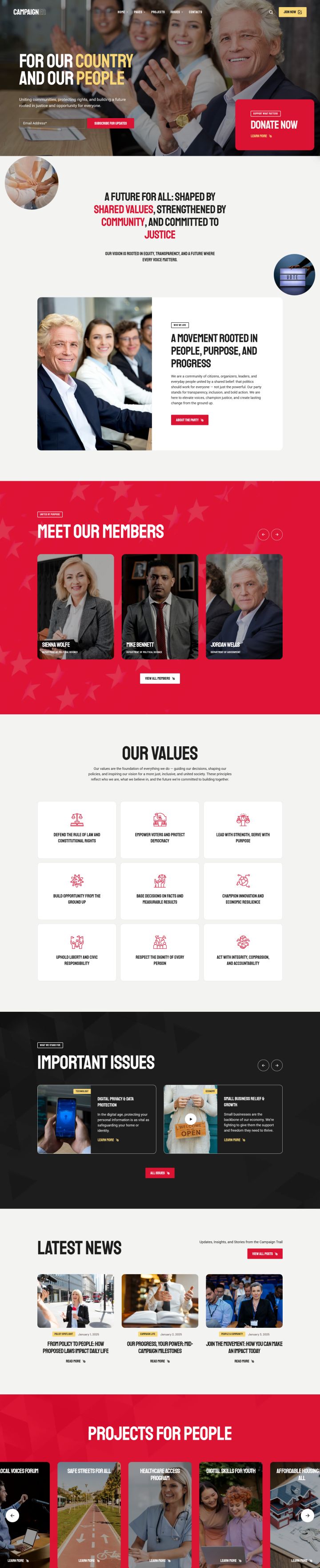 WordPress шаблон ThemeForest Campaigner