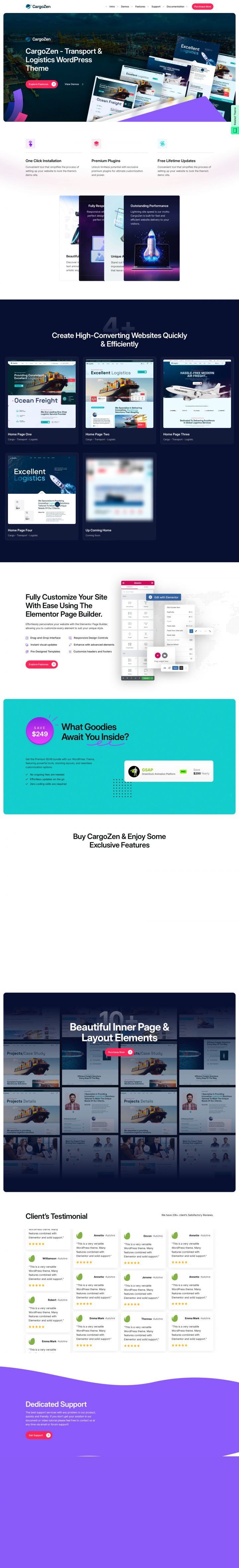 WordPress шаблон ThemeForest Cargozen