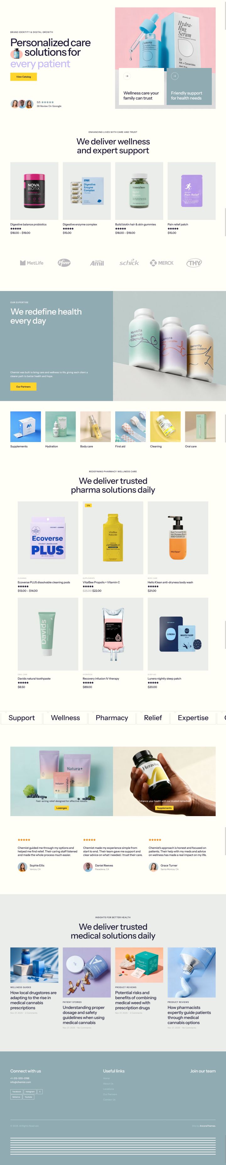 WordPress шаблон ThemeForest Chemist