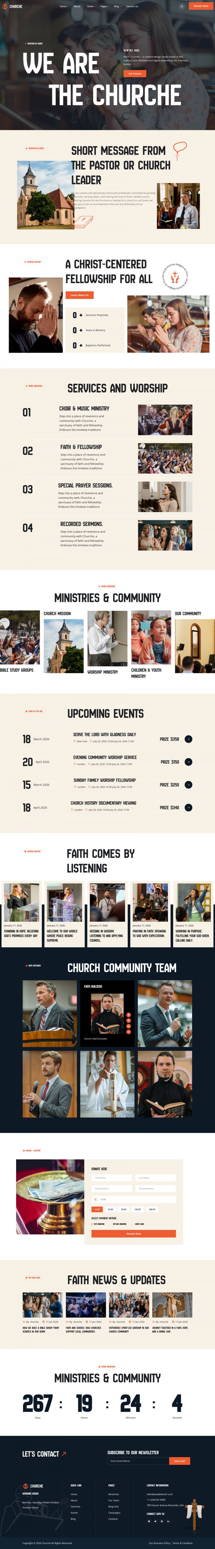 WordPress шаблон ThemeForest Churche