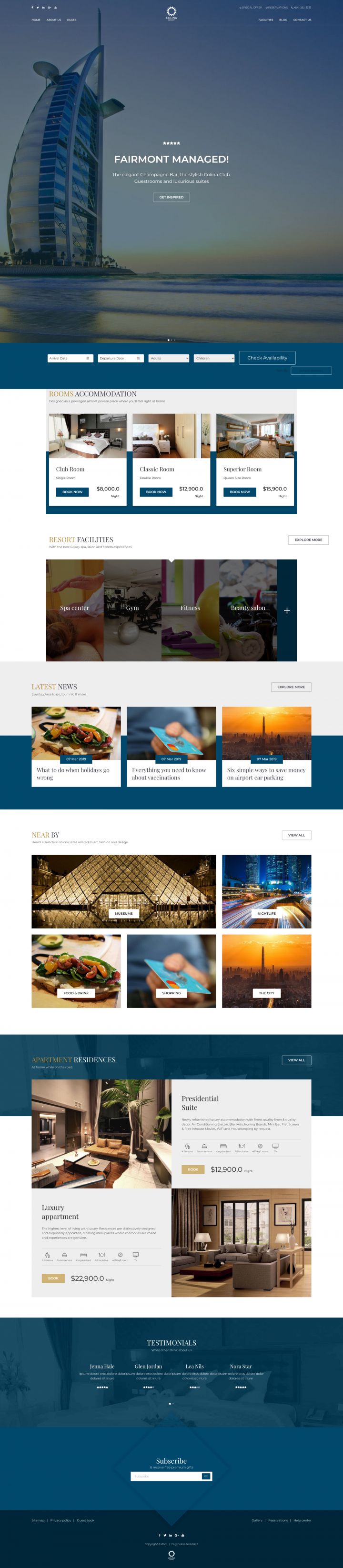 WordPress шаблон ThemeForest Colina