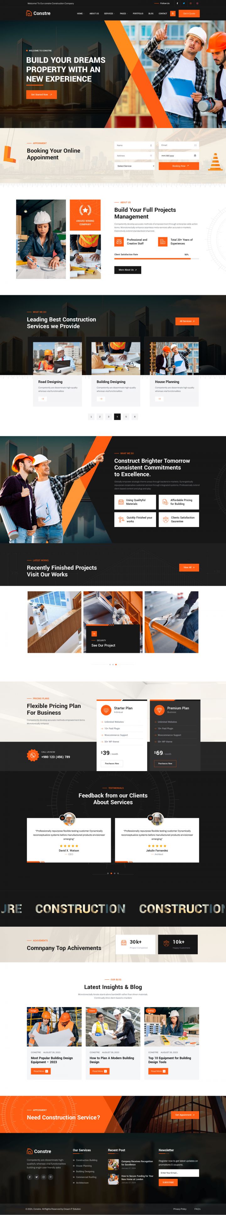 WordPress шаблон ThemeForest Constre