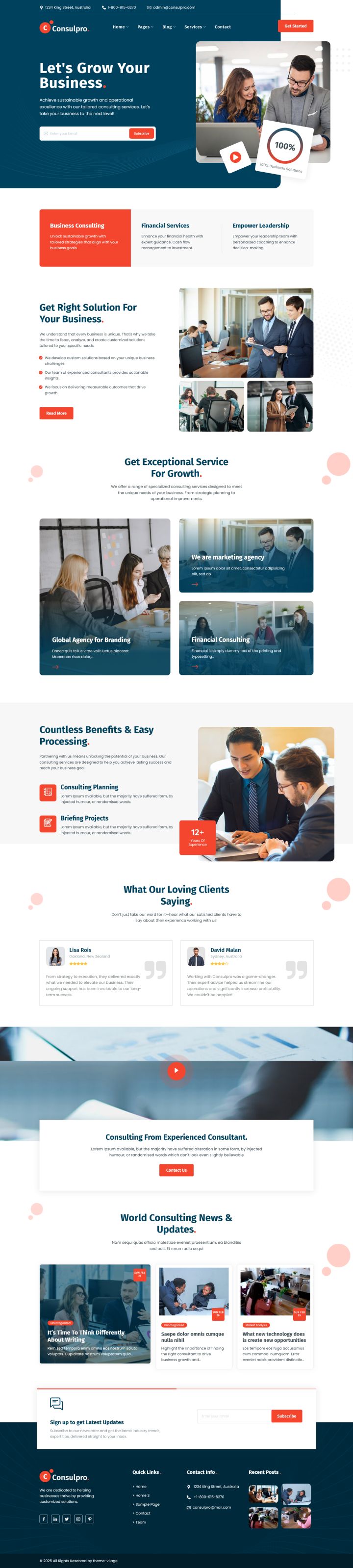 WordPress шаблон ThemeForest Consulpro