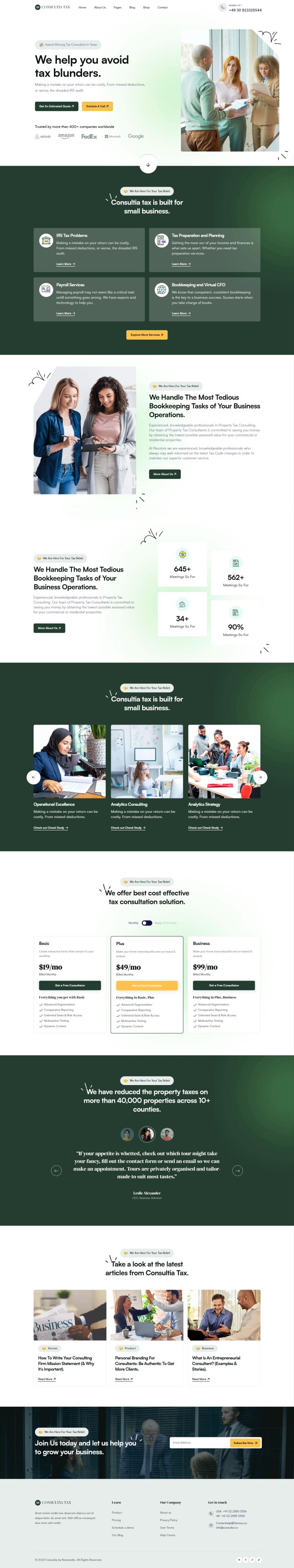 WordPress шаблон ThemeForest Consultia
