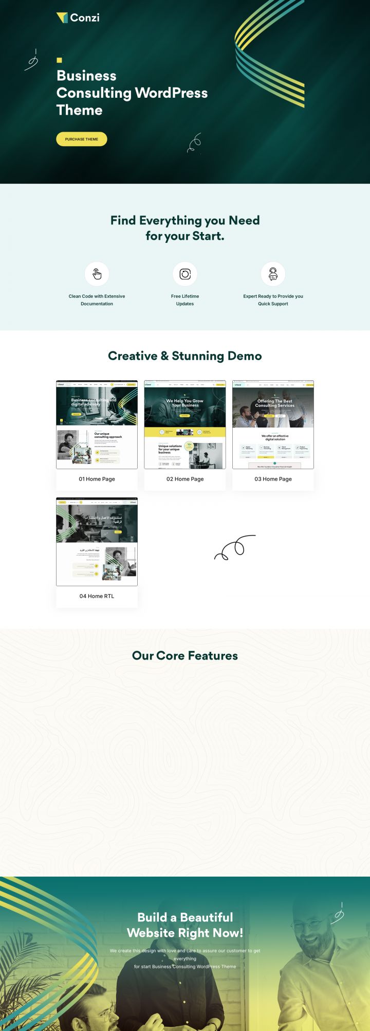 WordPress шаблон ThemeForest Conzi