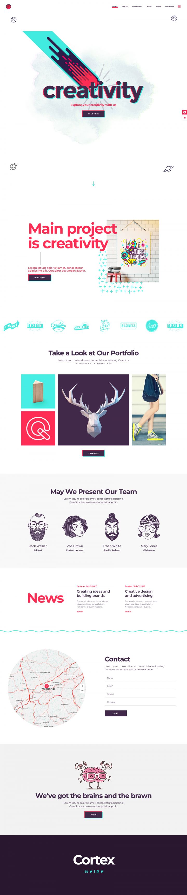 WordPress шаблон ThemeForest Cortex