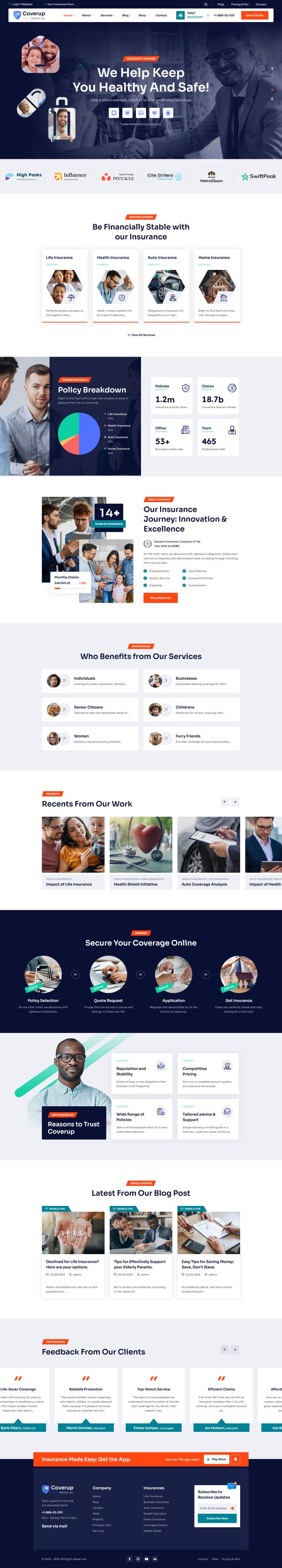 WordPress шаблон ThemeForest CoverUp