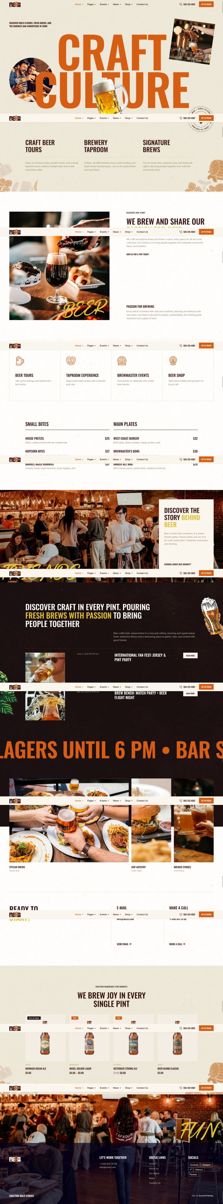 WordPress шаблон ThemeForest Craft Beer