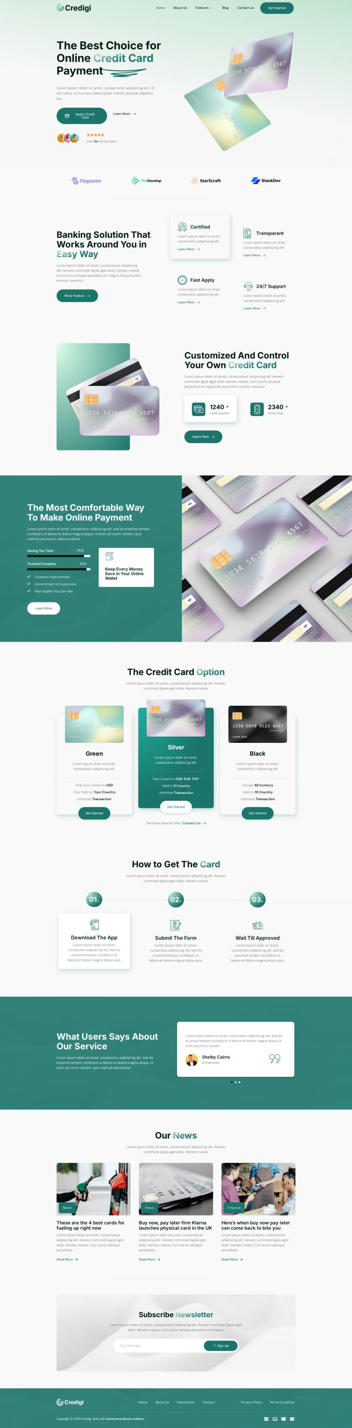 WordPress шаблон ThemeForest Credigi