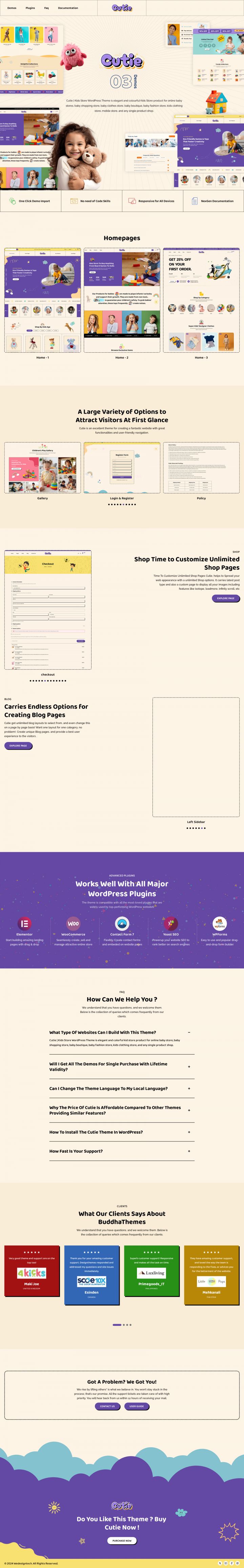 WordPress шаблон ThemeForest Cutie