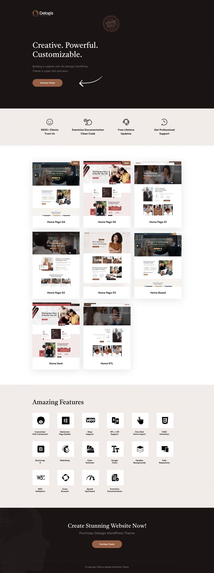 WordPress шаблон ThemeForest Delogis