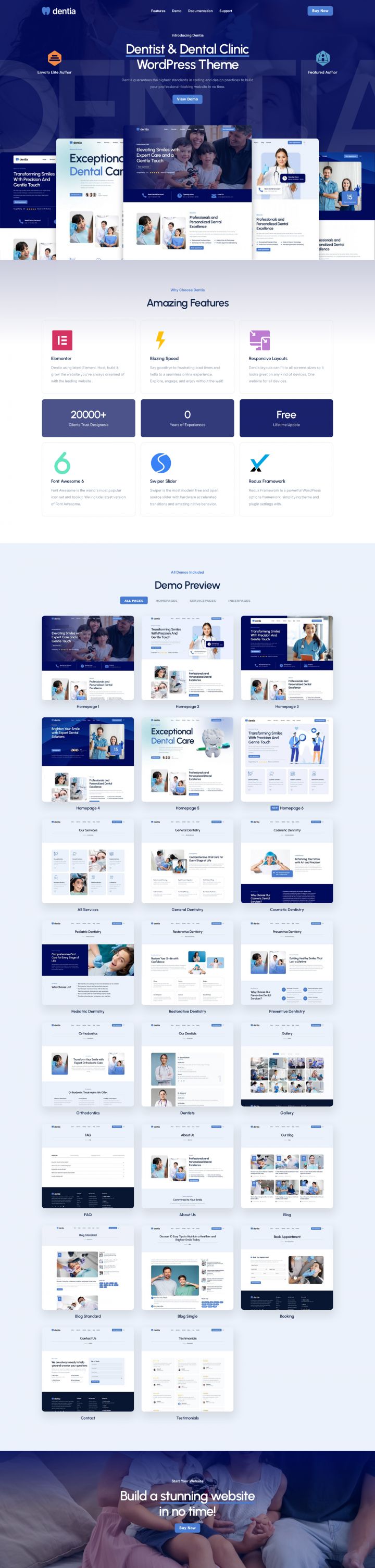 Шаблон ThemeForest Dentia WordPress шаблон ThemeForest Dentia