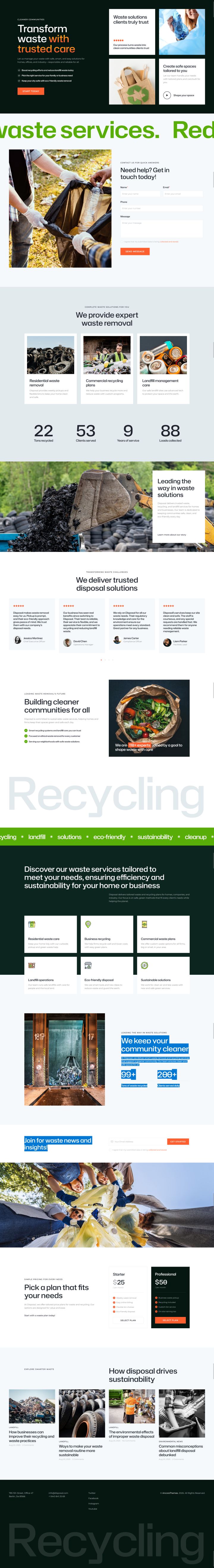 WordPress шаблон ThemeForest Disposal