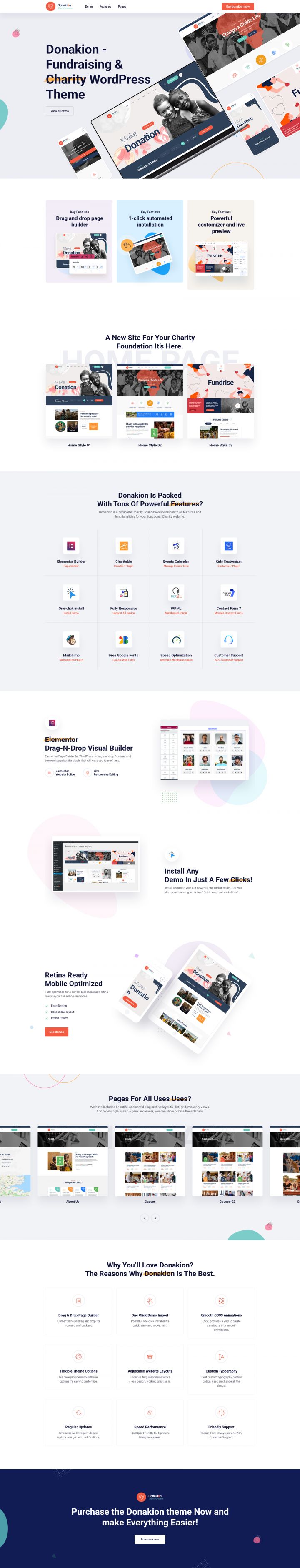 WordPress шаблон ThemeForest Donakion