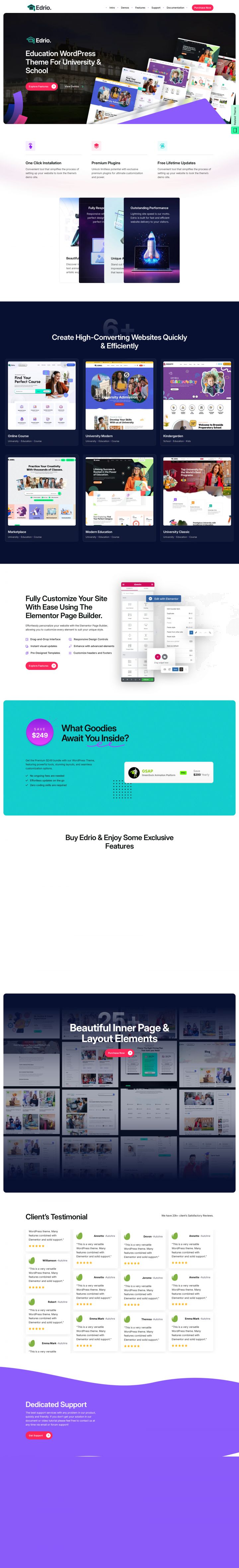 WordPress шаблон ThemeForest Edrio