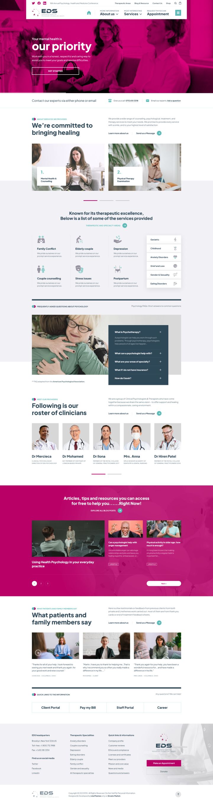 WordPress шаблон ThemeForest EDS