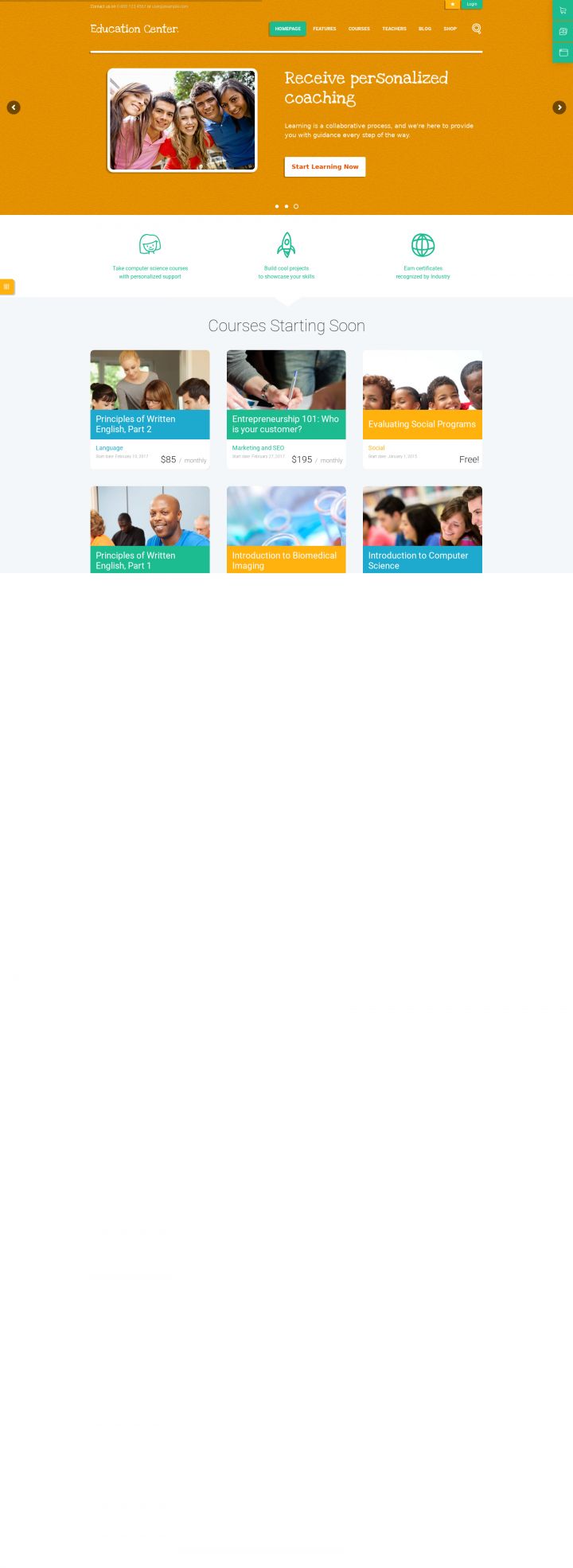 WordPress шаблон ThemeForest Education Center