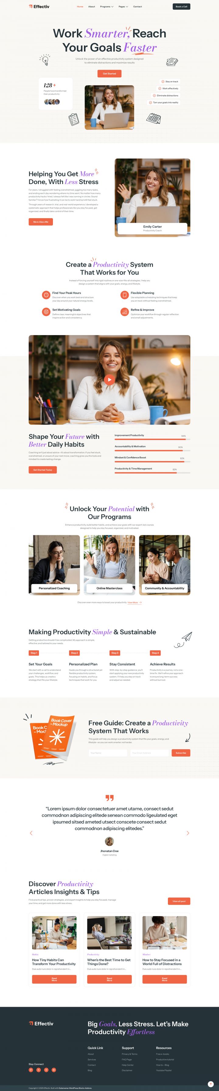 WordPress шаблон ThemeForest Effectiv