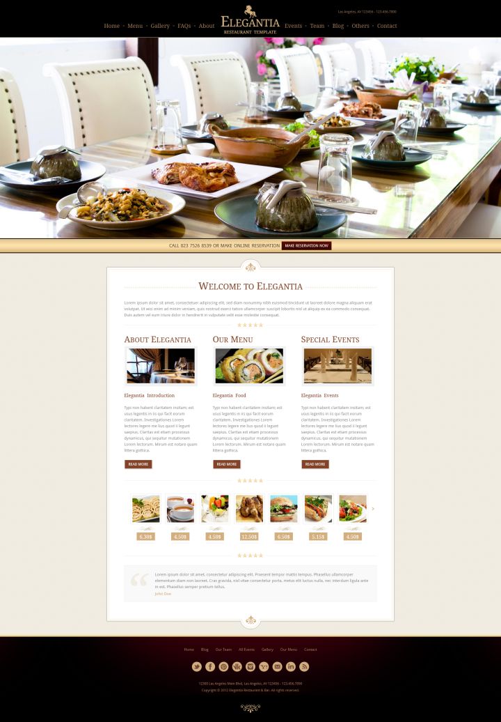 WordPress шаблон ThemeForest Elegantia