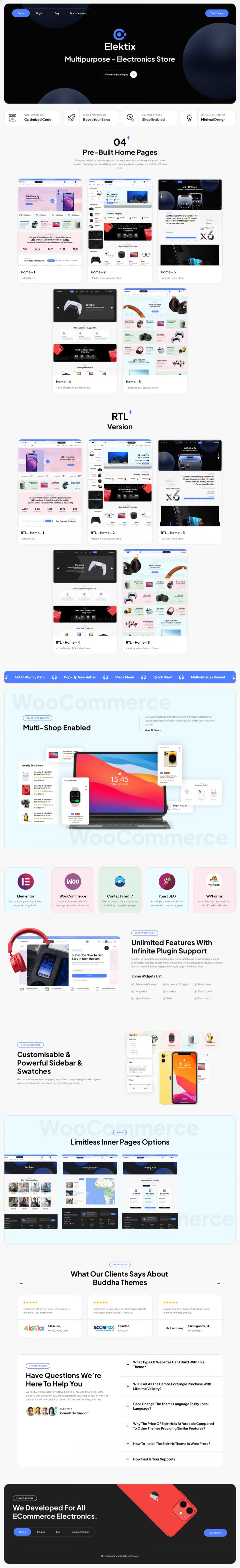 WordPress шаблон ThemeForest Elektrix