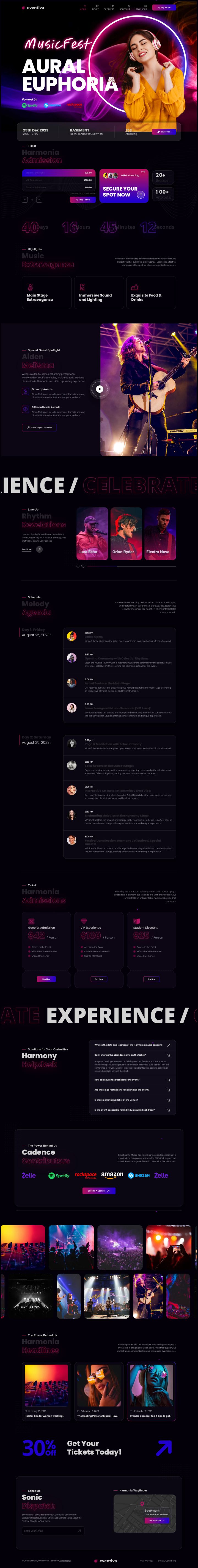 Шаблон ThemeForest Eventiva WordPress шаблон ThemeForest Eventiva