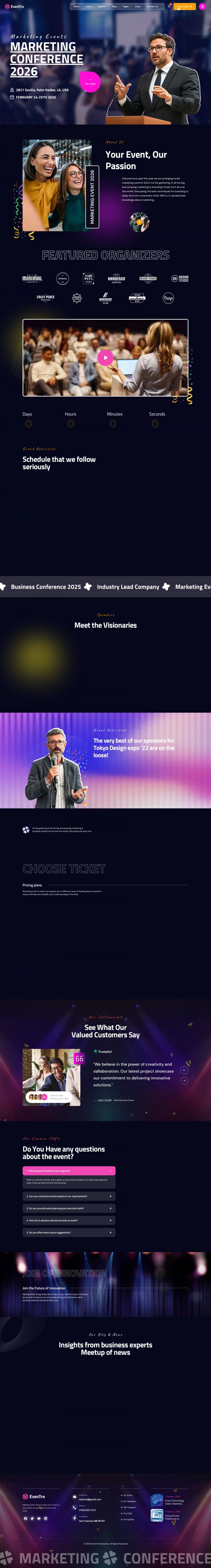 WordPress шаблон ThemeForest EvenTro