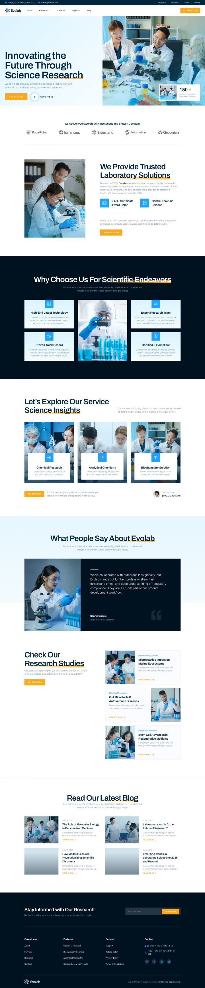WordPress шаблон ThemeForest Evolab
