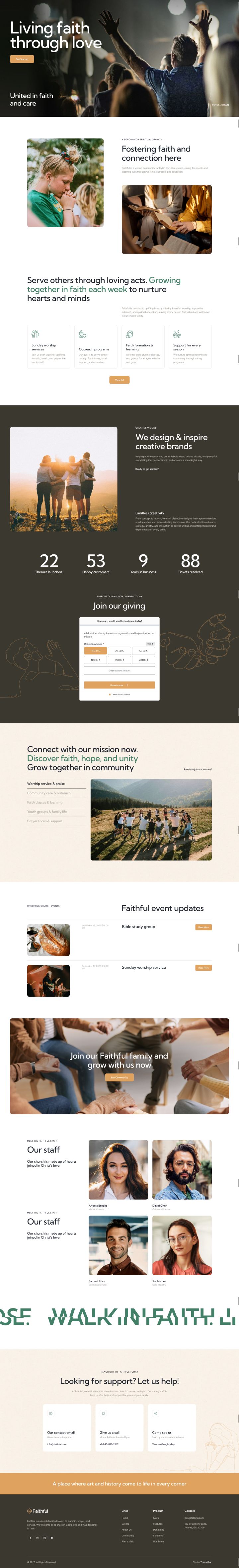WordPress шаблон ThemeForest Faithful
