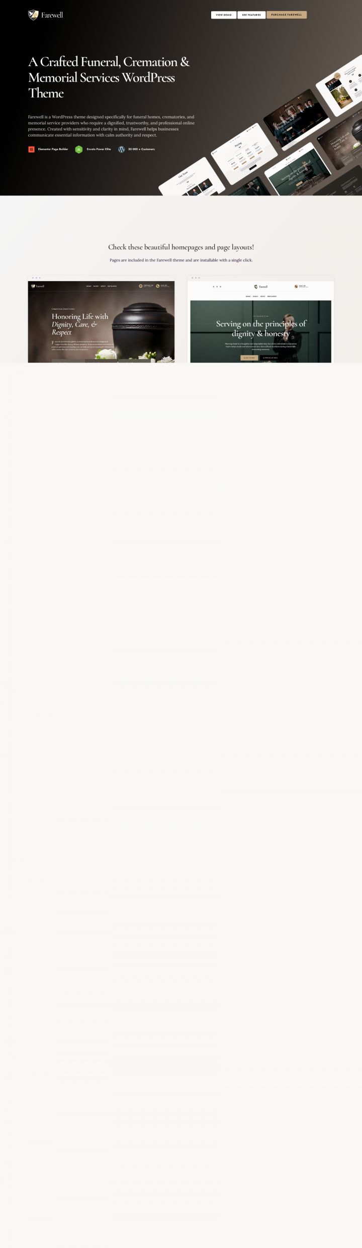 Шаблон ThemeForest Farewell WordPress шаблон ThemeForest Farewell