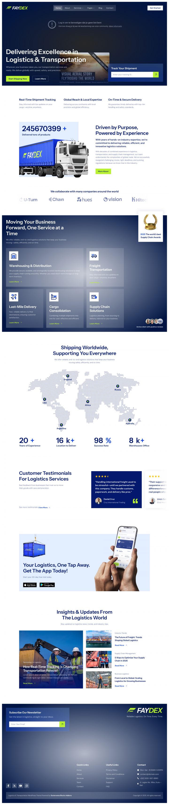 WordPress шаблон ThemeForest Faydex