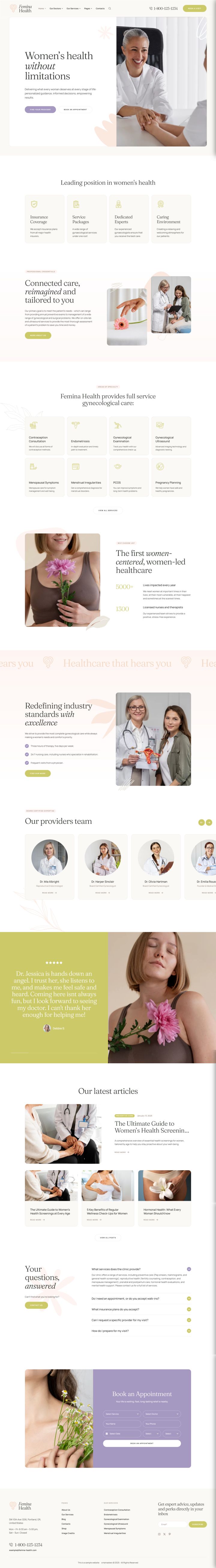 WordPress шаблон ThemeForest Femina Health