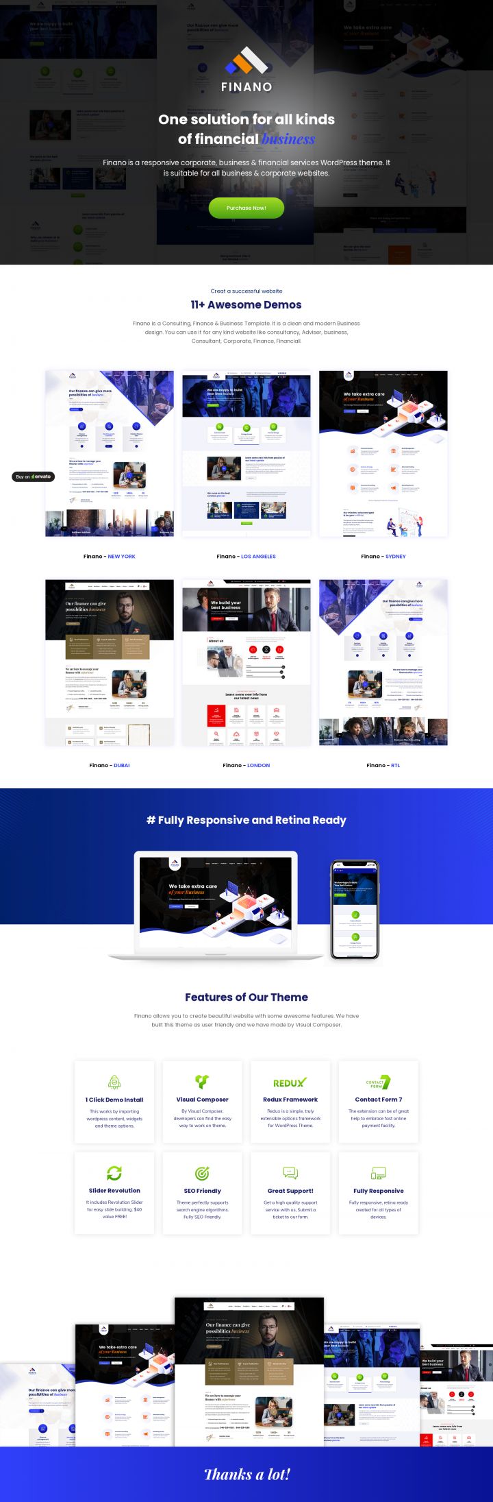 WordPress шаблон ThemeForest Finanio