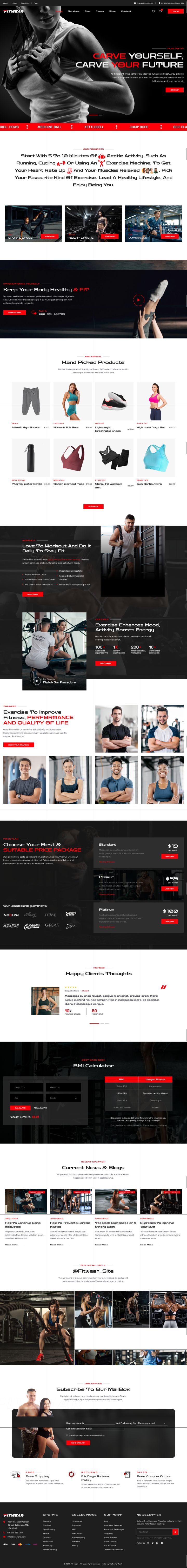 WordPress шаблон ThemeForest Fitwear