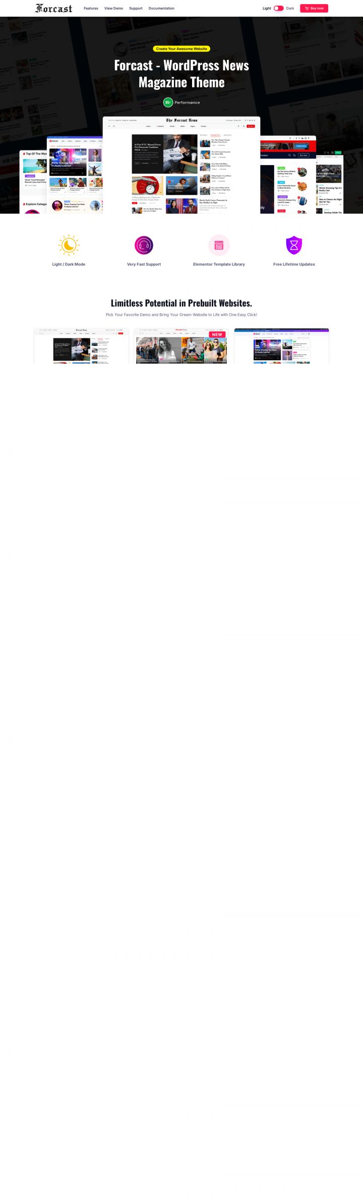 WordPress шаблон ThemeForest Forcast