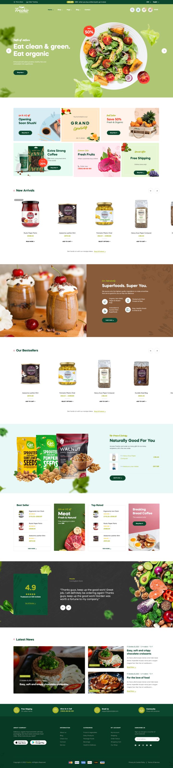 WordPress шаблон ThemeForest Freshio